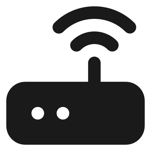 Router filled icon, filled style, from Lucide Extended