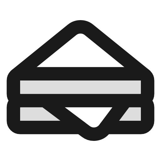 Sandwich duotone icon, two-tone style, from Lucide Extended