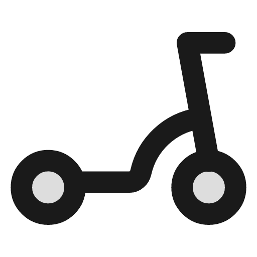 Scooter duotone icon, two-tone style, from Lucide Extended