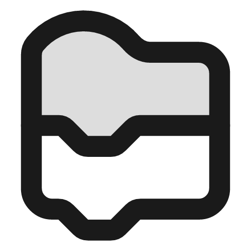Scratch blocks duotone icon, two-tone style, from Lucide Extended
