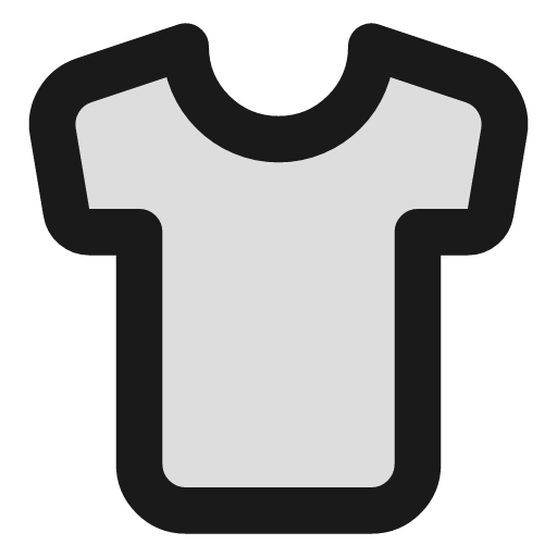 Shirt duotone icon, two-tone style, from Lucide Extended
