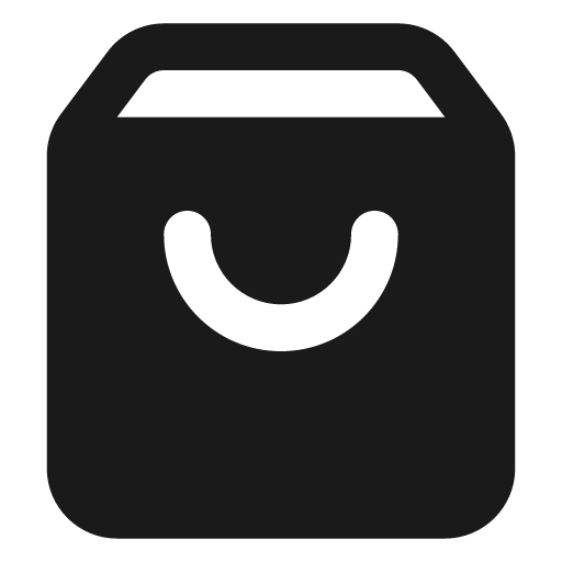 Shopping bag filled icon, filled style, from Lucide Extended
