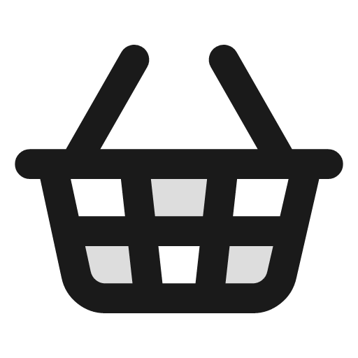 Shopping basket duotone icon, two-tone style, from Lucide Extended