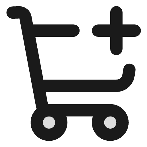 Shopping cart plus duotone icon, two-tone style, from Lucide Extended