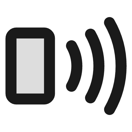 Smartphone nfc duotone icon, two-tone style, from Lucide Extended