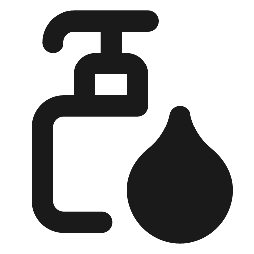 Soap dispenser droplet filled icon, filled style, from Lucide Extended