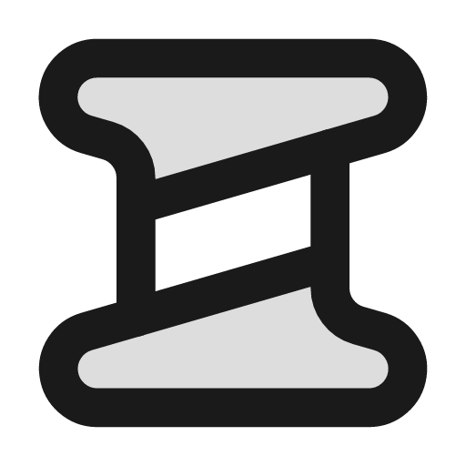 Spool duotone icon, two-tone style, from Lucide Extended