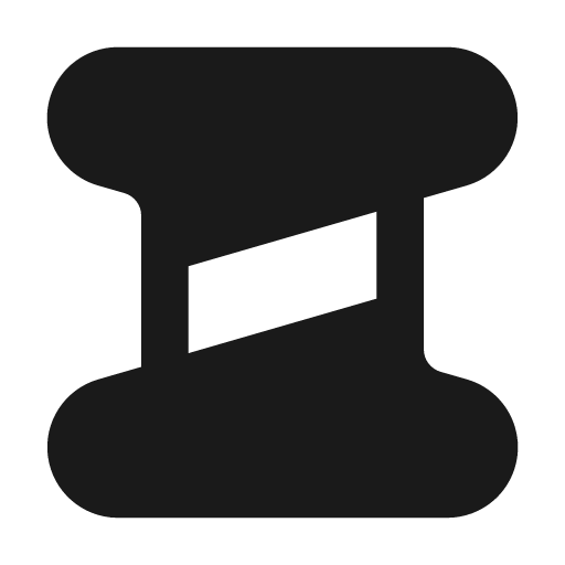Spool filled icon, filled style, from Lucide Extended