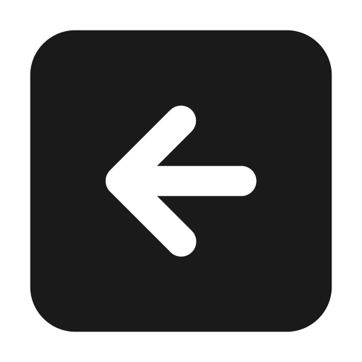 Square arrow left filled icon, filled style, from Lucide Extended