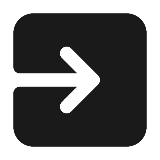 Square arrow right enter filled icon, filled style, from Lucide Extended