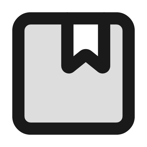 Square bookmark duotone icon, two-tone style, from Lucide Extended