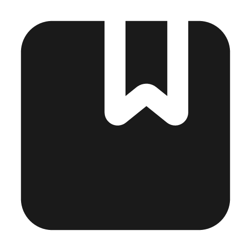 Square bookmark filled icon, filled style, from Lucide Extended