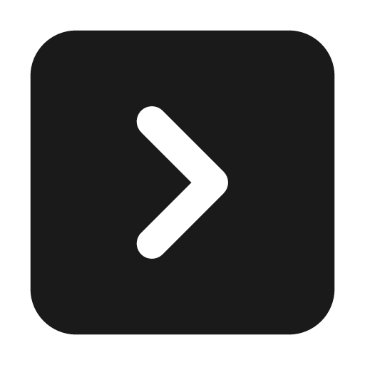 Square chevron right filled icon, filled style, from Lucide Extended