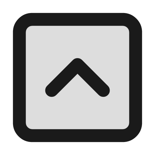 Square chevron up duotone icon, two-tone style, from Lucide Extended