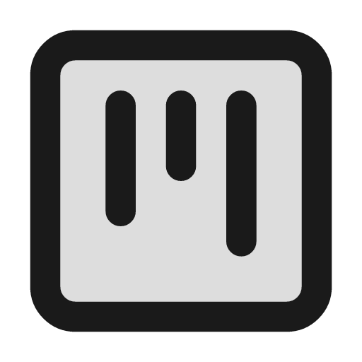Square kanban duotone icon, two-tone style, from Lucide Extended