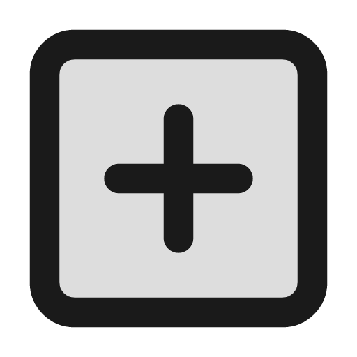 Square plus duotone icon, two-tone style, from Lucide Extended
