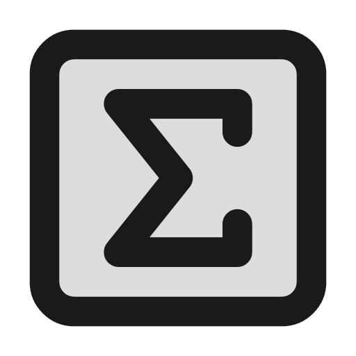 Square sigma duotone icon, two-tone style, from Lucide Extended
