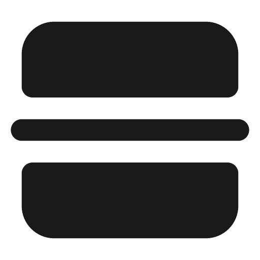 Square split vertical filled icon, filled style, from Lucide Extended