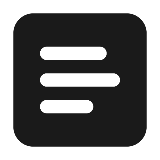 Square text filled icon, filled style, from Lucide Extended