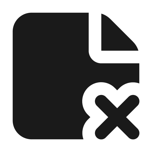 Sticky note x filled icon, filled style, from Lucide Extended