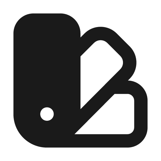 Swatch book filled icon, filled style, from Lucide Extended