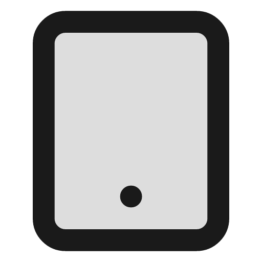 Tablet duotone icon, two-tone style, from Lucide Extended
