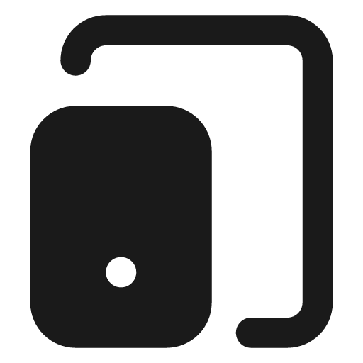 Tablet smartphone filled icon, filled style, from Lucide Extended