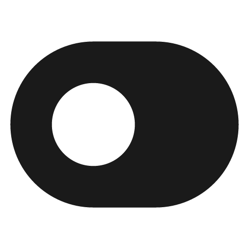Toggle left filled icon, filled style, from Lucide Extended