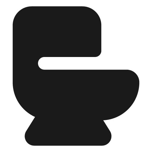Toilet filled icon, filled style, from Lucide Extended