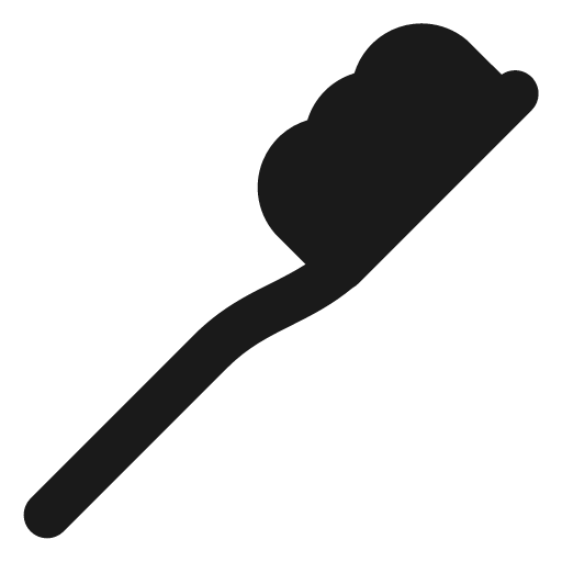 Toothbrush filled icon, filled style, from Lucide Extended