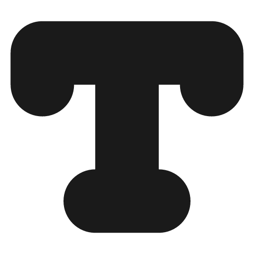 Type outline filled icon, filled style, from Lucide Extended
