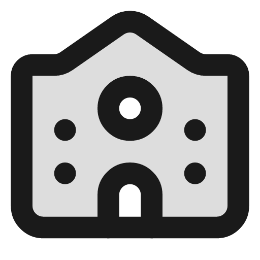 University duotone icon, two-tone style, from Lucide Extended