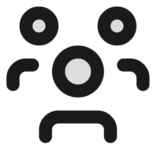 User group duotone icon, two-tone style, from Lucide Extended