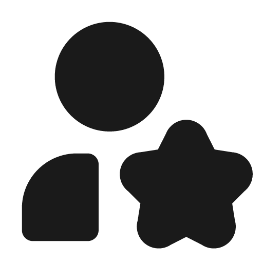 User star filled icon, filled style, from Lucide Extended