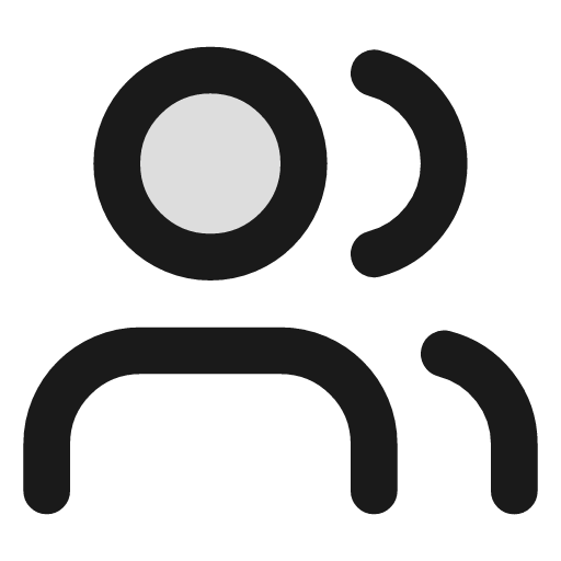 Users duotone icon, two-tone style, from Lucide Extended