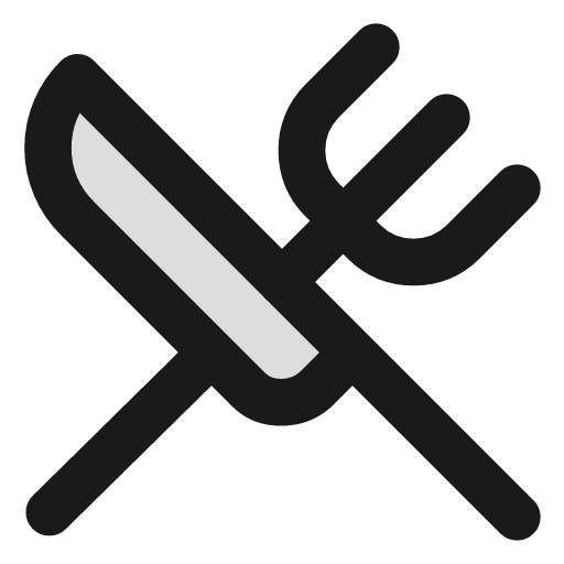 Utensils crossed duotone icon, two-tone style, from Lucide Extended