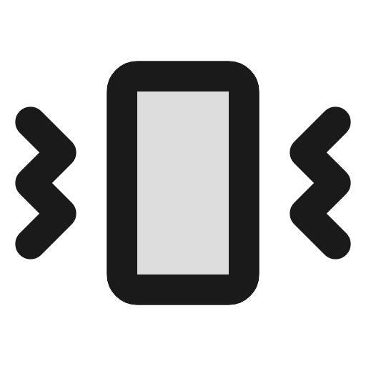 Vibrate duotone icon, two-tone style, from Lucide Extended