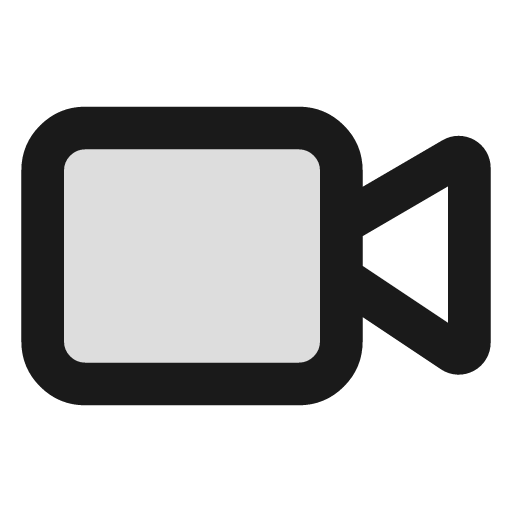Video duotone icon, two-tone style, from Lucide Extended