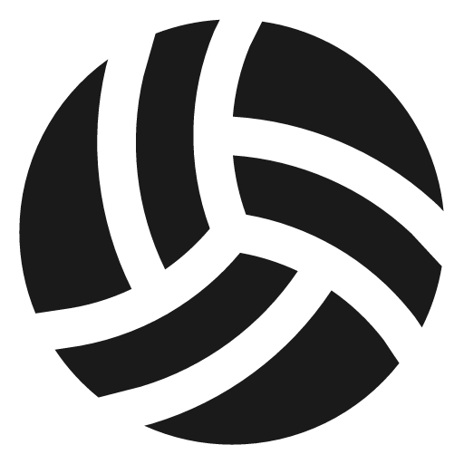 Volleyball filled icon, filled style, from Lucide Extended