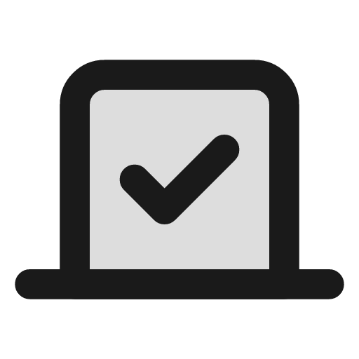 Vote duotone icon, two-tone style, from Lucide Extended