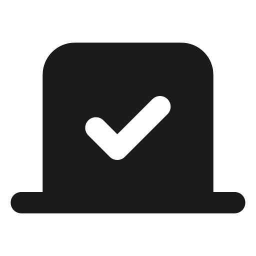 Vote filled icon, filled style, from Lucide Extended