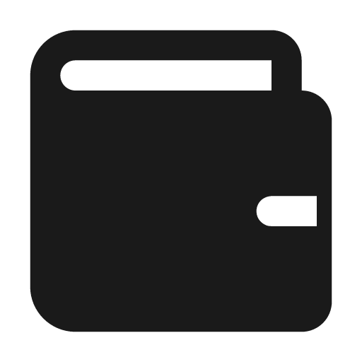 Wallet filled icon, filled style, from Lucide Extended