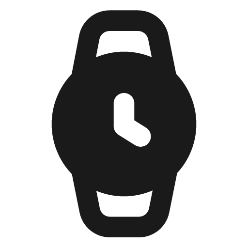 Watch filled icon, filled style, from Lucide Extended