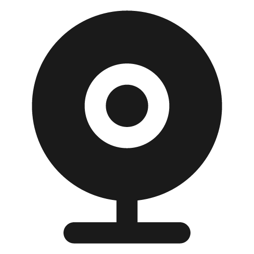 Webcam filled icon, filled style, from Lucide Extended