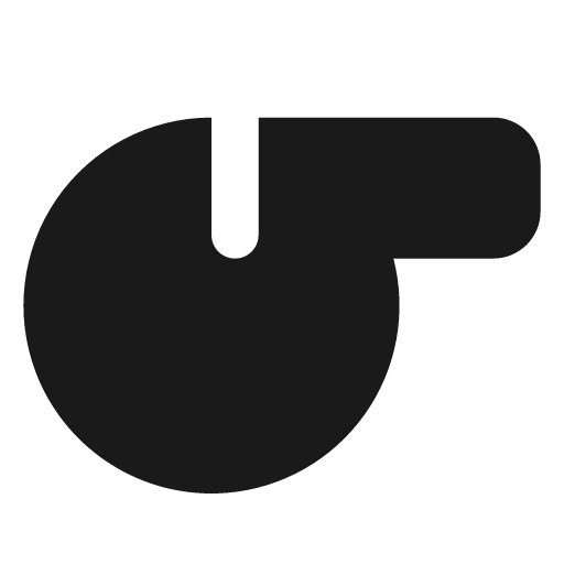 Whistle filled icon, filled style, from Lucide Extended