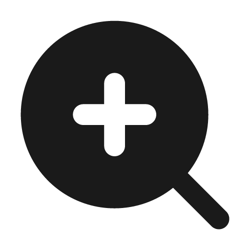 Zoom in filled icon, filled style, from Lucide Extended