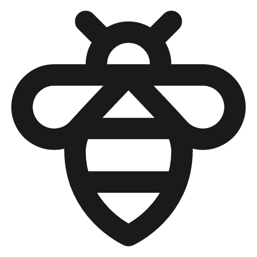 Bee icon, line style, from Lucide Lab