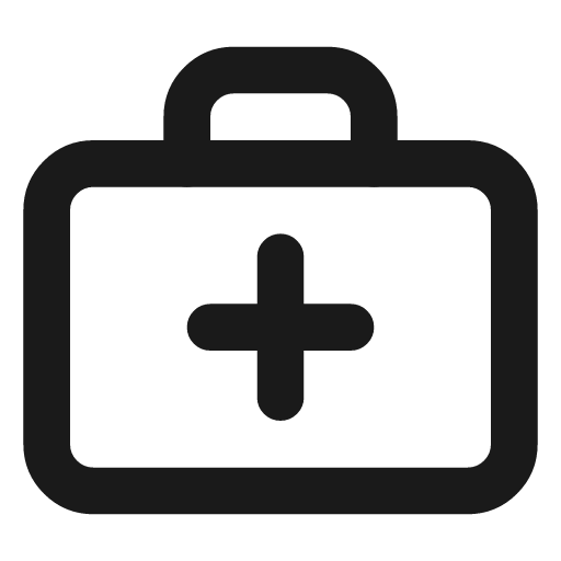 Briefcase plus icon, line style, from Lucide Lab