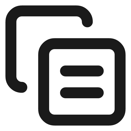 Copy text icon, line style, from Lucide Lab