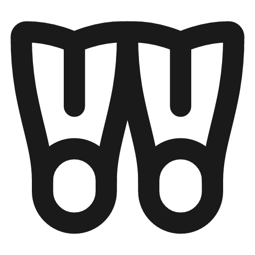 Flippers icon, line style, from Lucide Lab